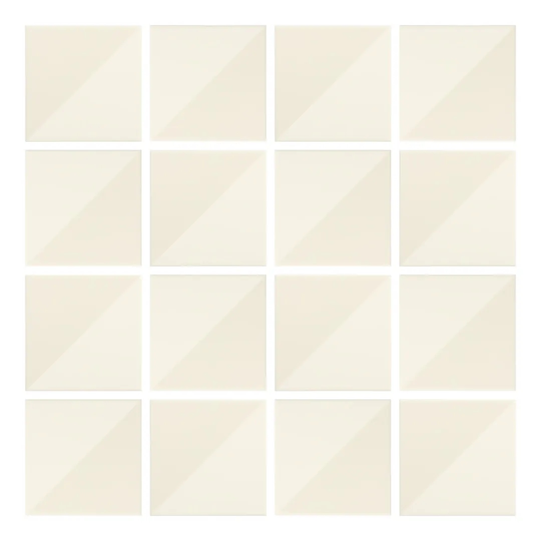 Patrón 2 de colocación de Azulejo Trigone Crema 10x10 Crema Brillo