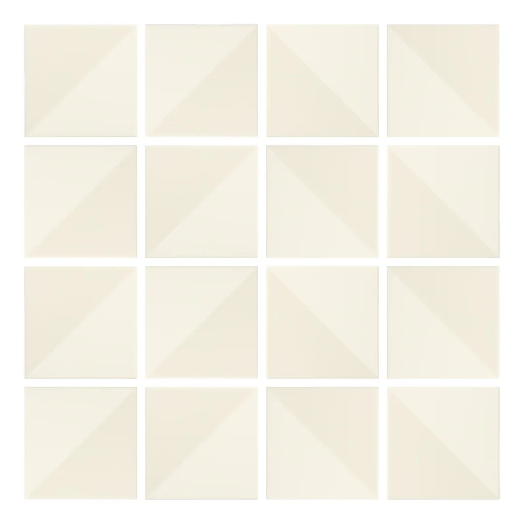 Patrón 4 de colocación de Azulejo Trigone Crema 10x10 Crema Brillo