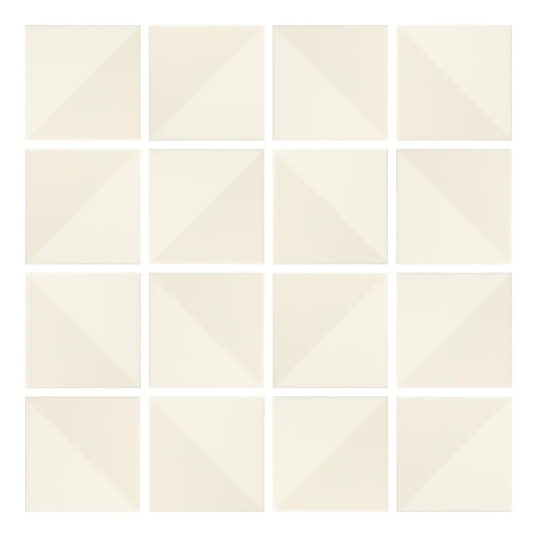 Patrón 5 de colocación de Azulejo Trigone Crema 10x10 Crema Brillo