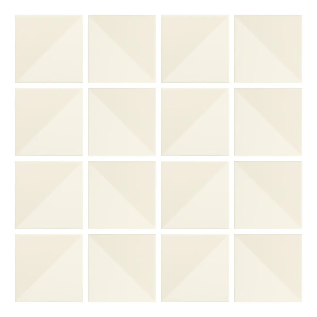 Patrón 6 de colocación de Azulejo Trigone Crema 10x10 Crema Brillo