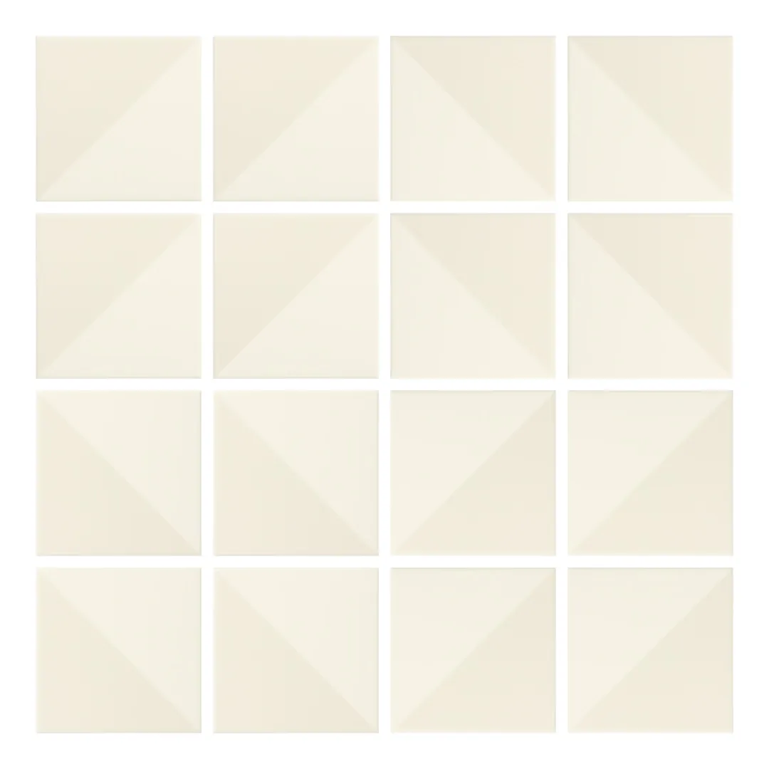 Patrón 7 de colocación de Azulejo Trigone Crema 10x10 Crema Brillo
