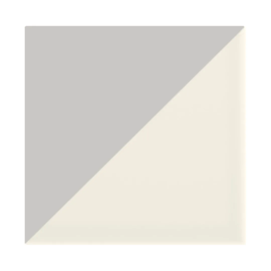Azulejo Trigone Crema 10x10 Gris Ceniza Mate