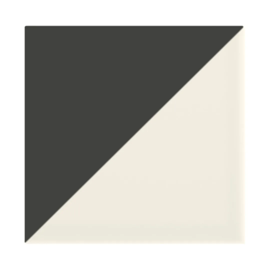 Azulejo Trigone Crema 10x10 Gris Grafito Mate