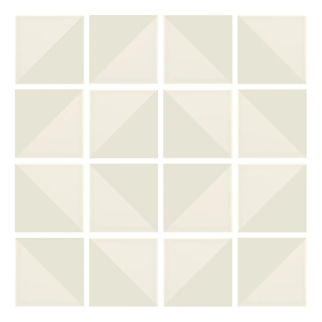 Patrón 5 de colocación de Azulejo Trigone Crema 10x10 Mantequilla Mate