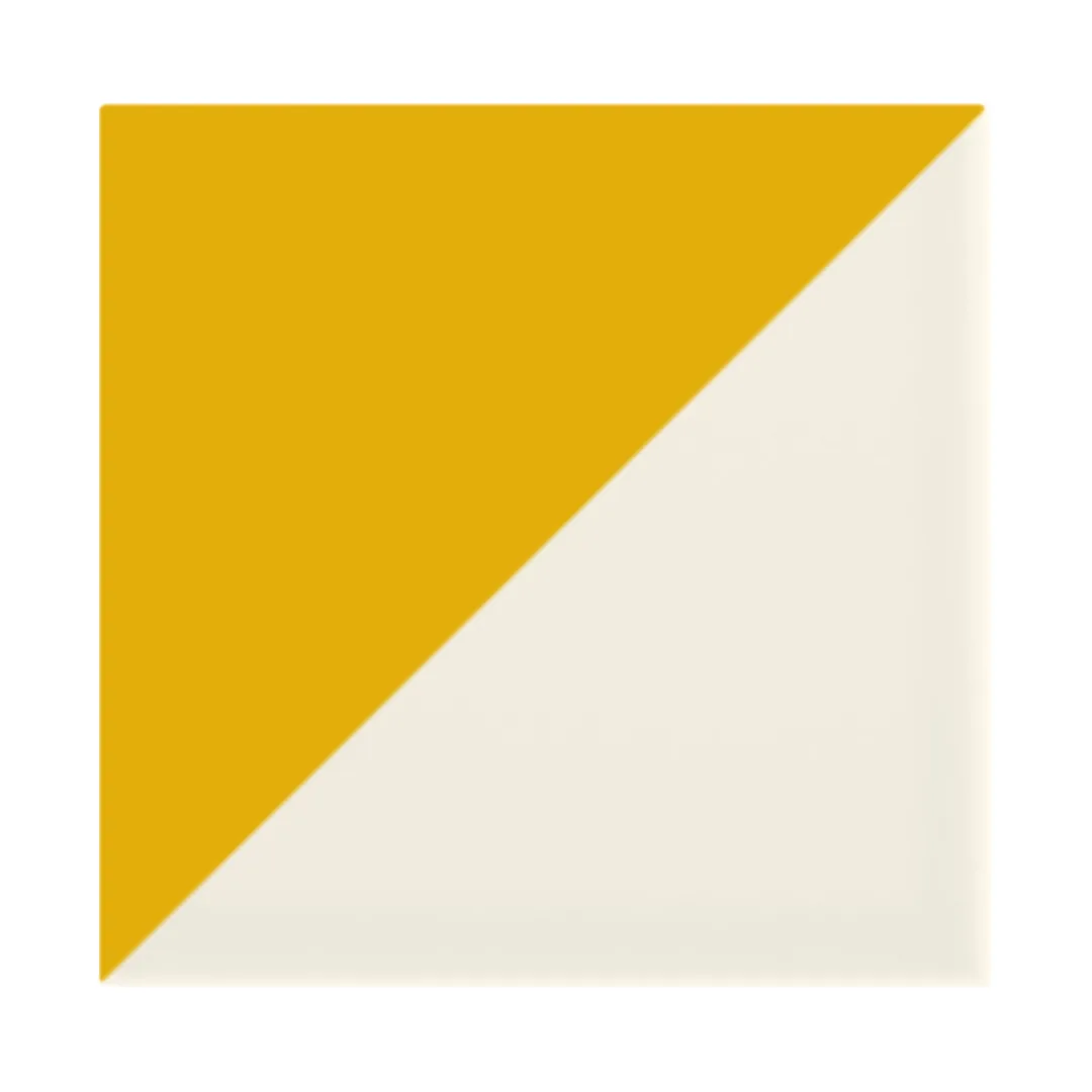 Azulejo Trigone Crema 10x10 Mostaza Brillo