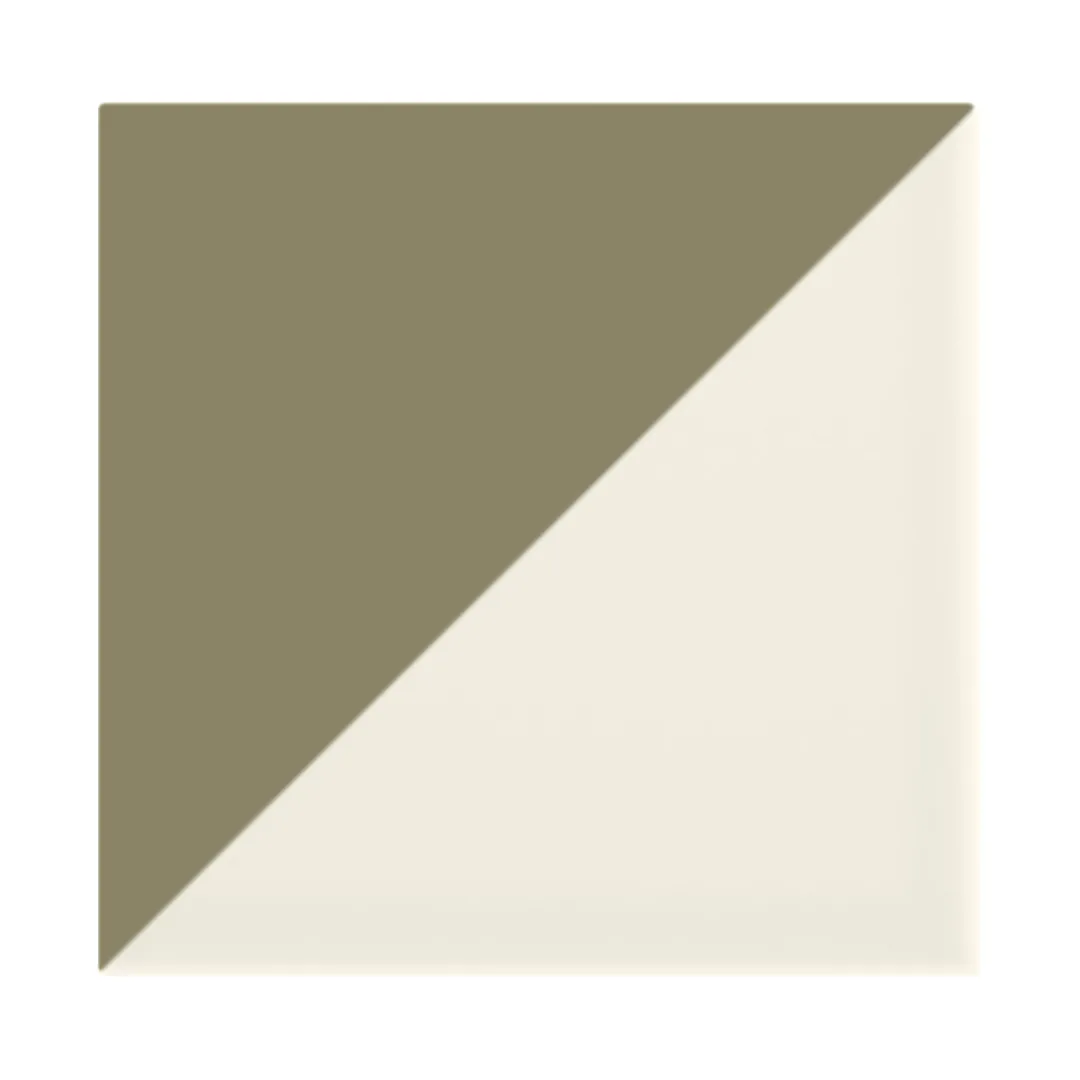 Azulejo Trigone Crema 10x10 Verde Brillo
