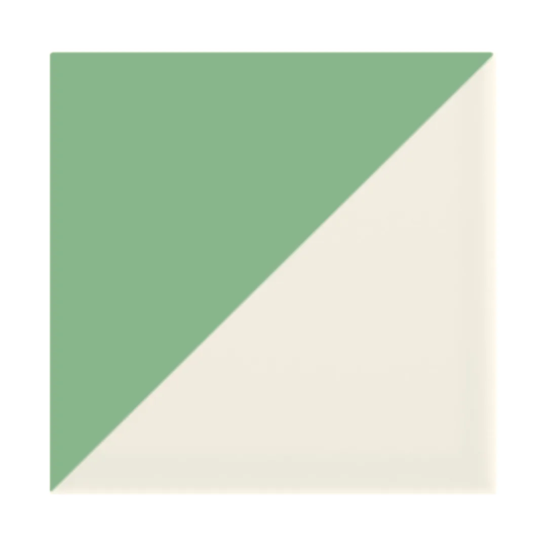 Azulejo Trigone Crema 10x10 Verde Claro Brillo