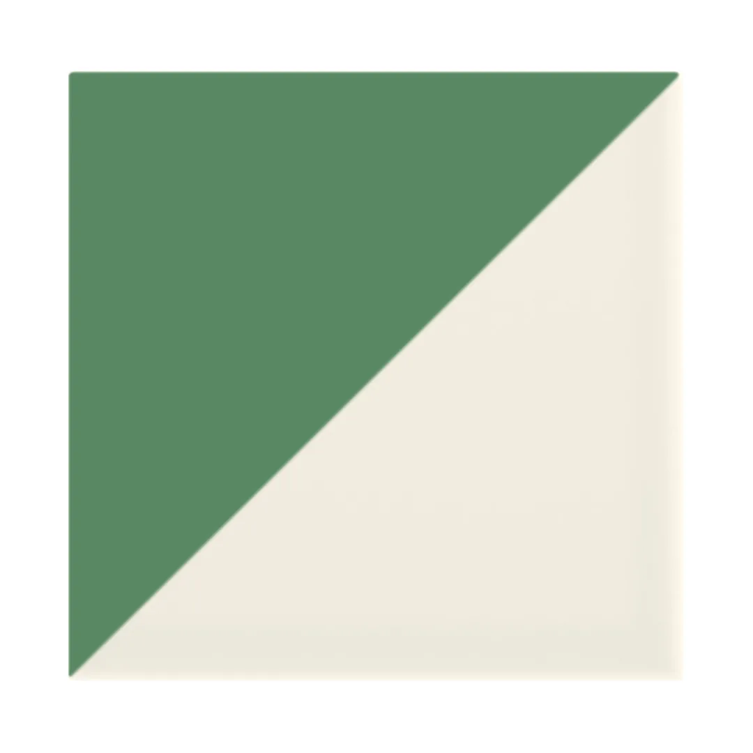 Azulejo Trigone Crema 10x10 Verde Mate