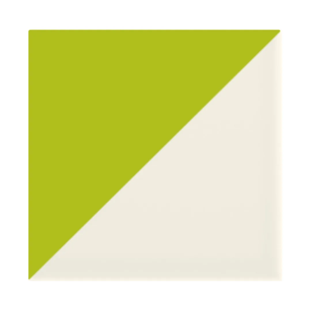 Azulejo Trigone Crema 10x10 Verde Musgo Brillo