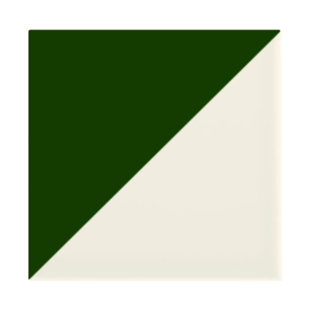 Azulejo Trigone Crema 10x10 Verde Victoriano Brillo