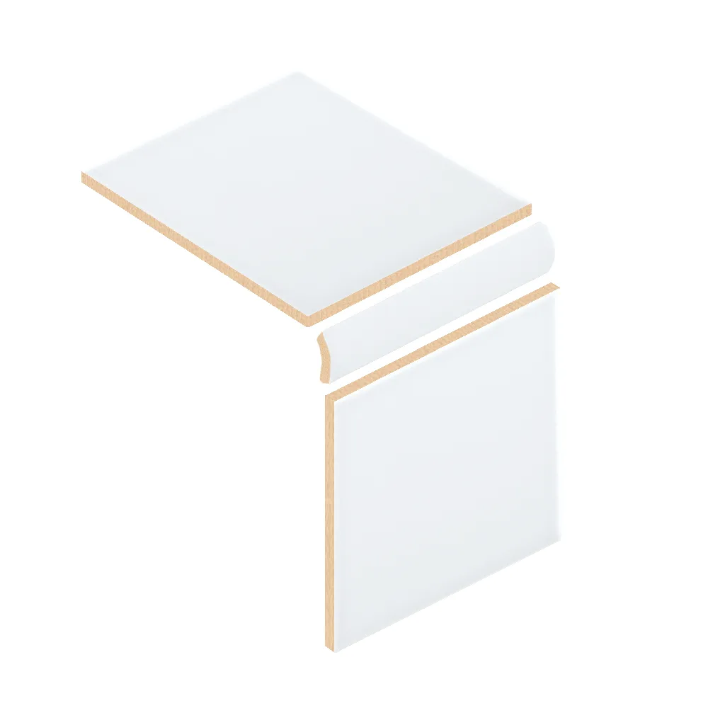 Colocación de Cubrecanto Cerámica 2,5x20 cm Color Blanco Brillo entre azulejos