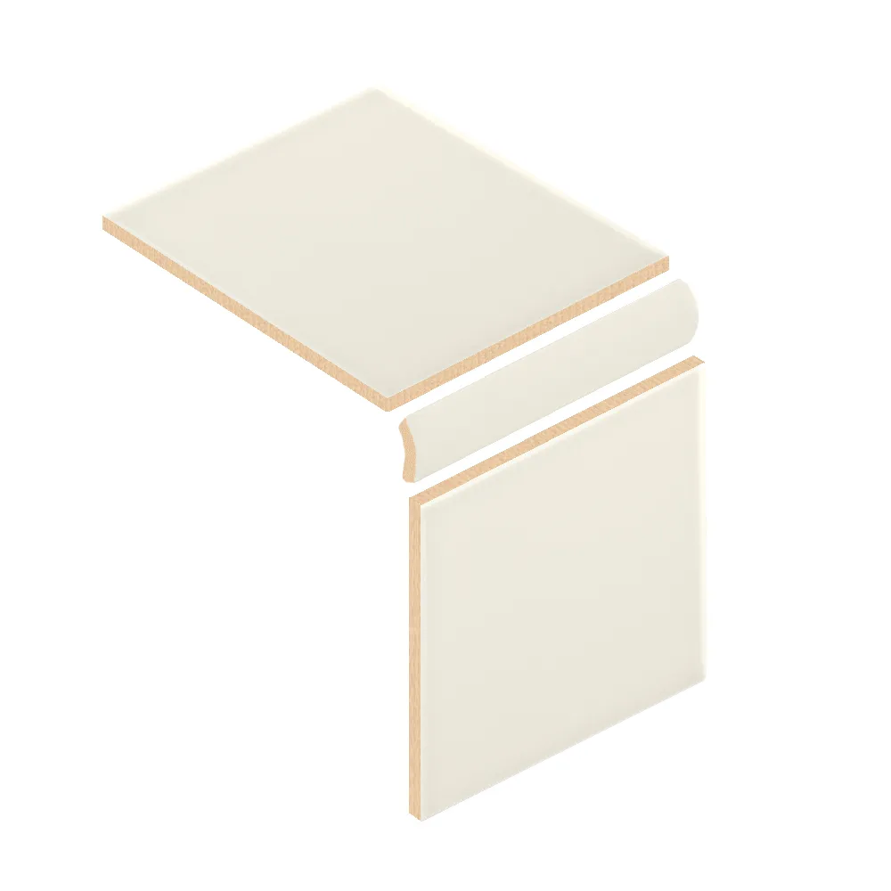 Colocación de Cubrecanto Cerámica 2,5x20 cm Color Crema Brillo entre azulejos