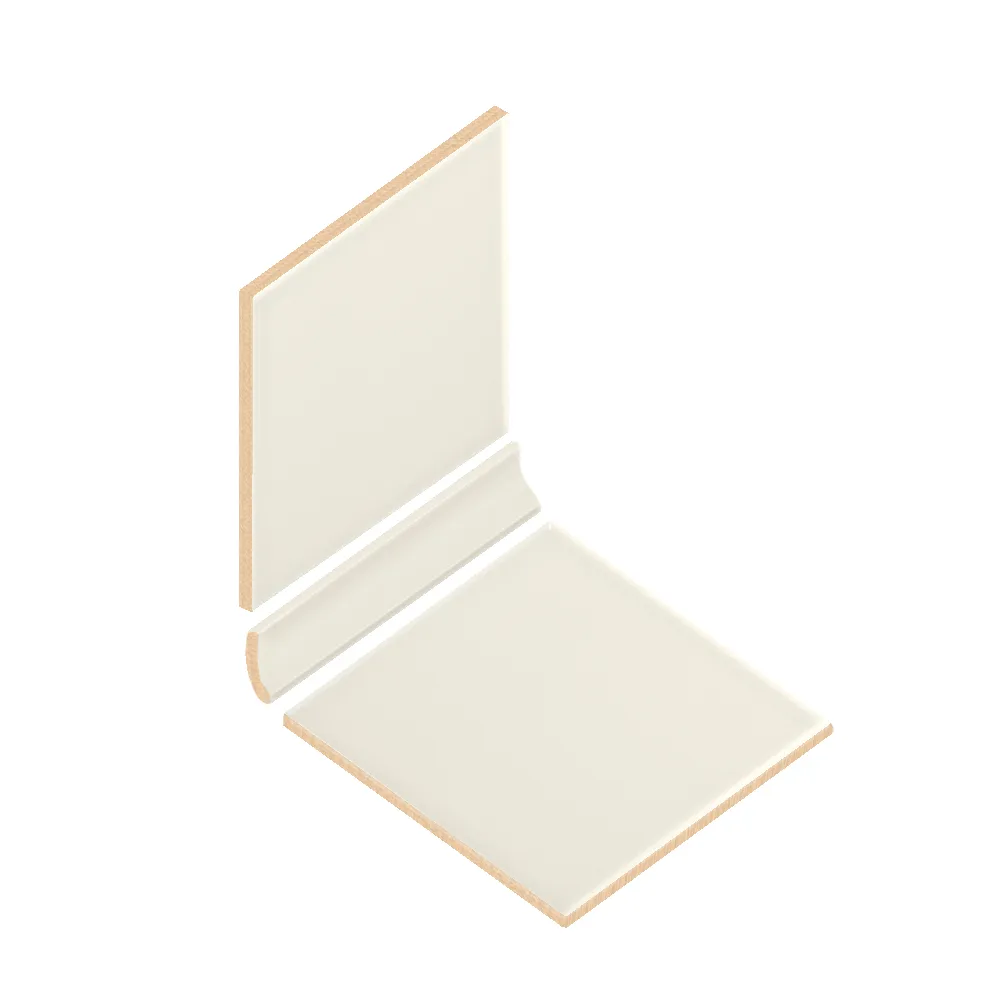 Colocación de Escocia Cerámica 2,5x20 cm Color Crema Brillo entre azulejos