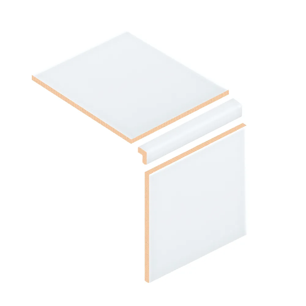 Colocación de Escuadra Cerámica 3x20 cm Color Blanco Brillo entre azulejos