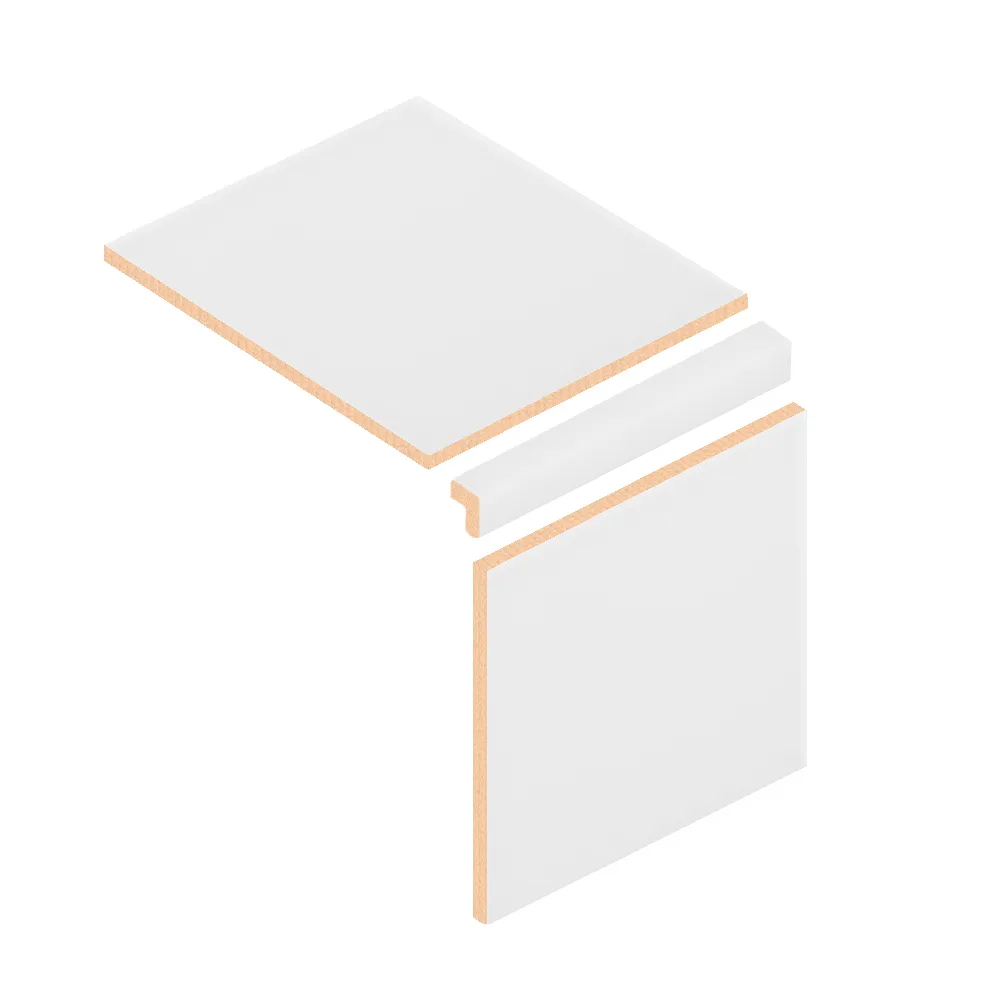 Colocación de Escuadra Cerámica 3x20 cm Color Blanco Mate entre azulejos