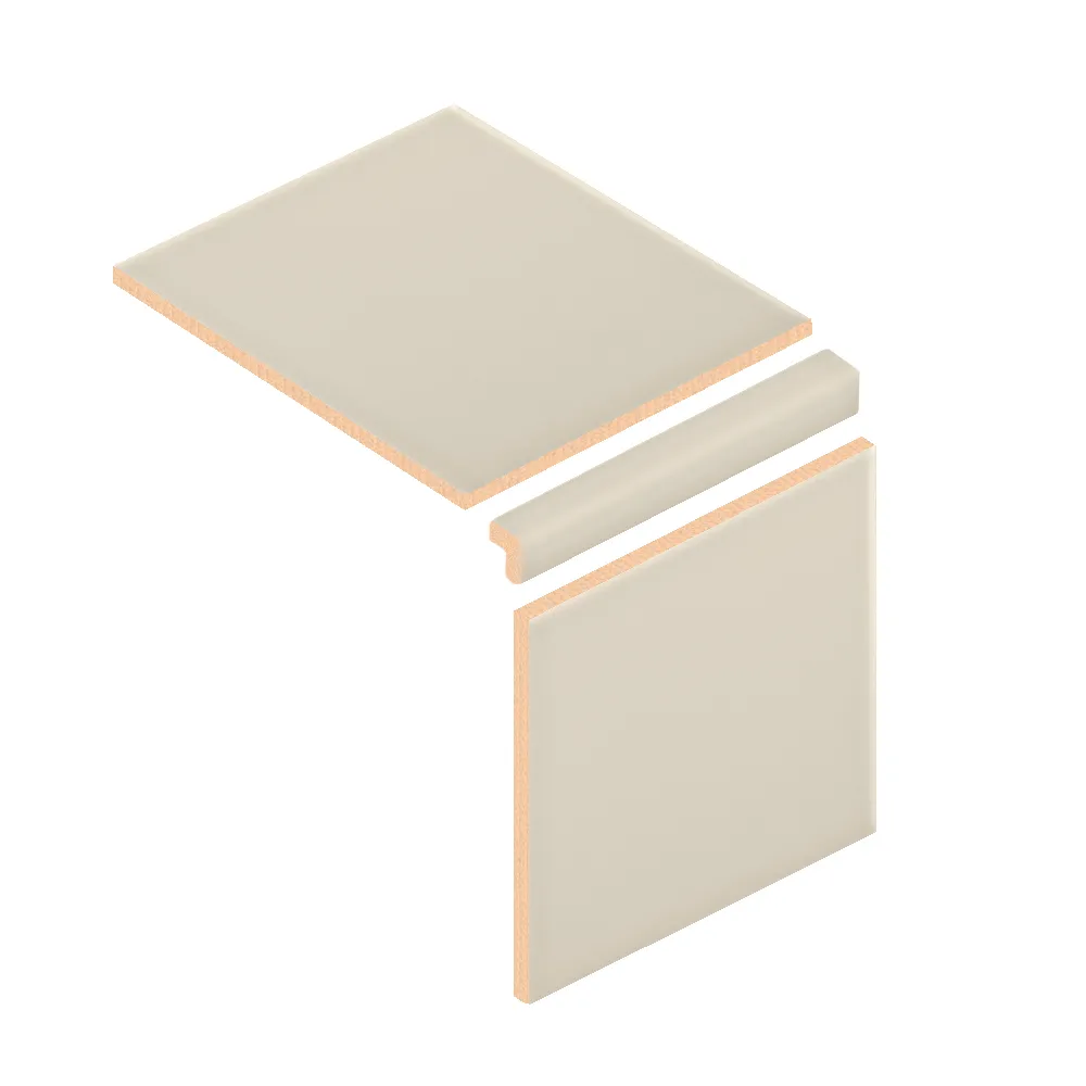 Colocación de Escuadra Cerámica 3x20 cm Color Hueso Mate entre azulejos