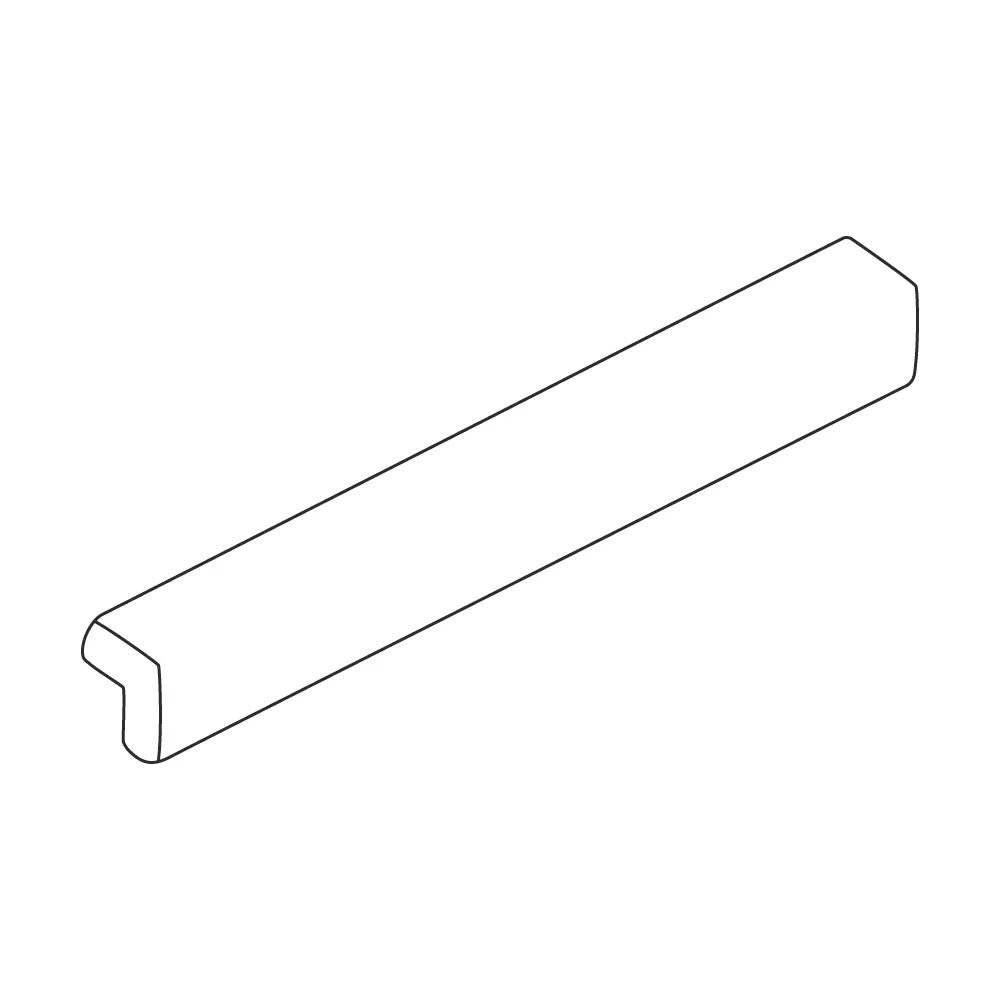 Perfil técnico de Escuadra Cerámica 3x20 cm Color Blanco Brillo