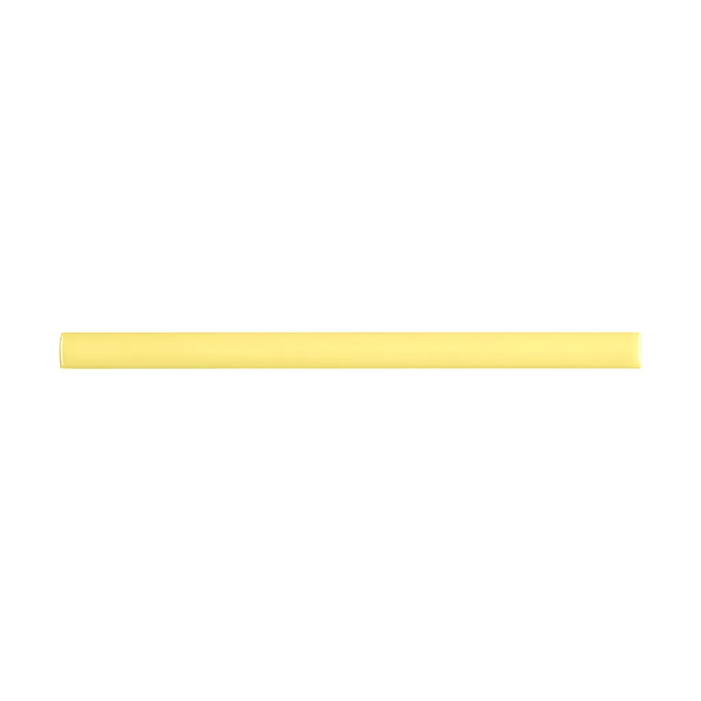 Listelo Cerámico 1x20 cm Color Amarillo Claro Brillo (1pza)