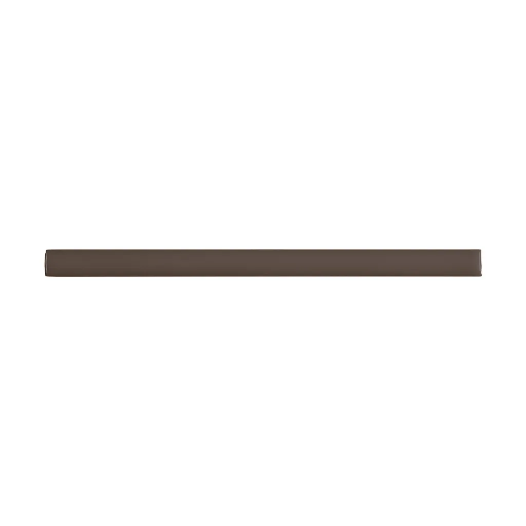 Listelo Cerámico 1x20 cm Color Marrón Chocolate Mate (1pza)