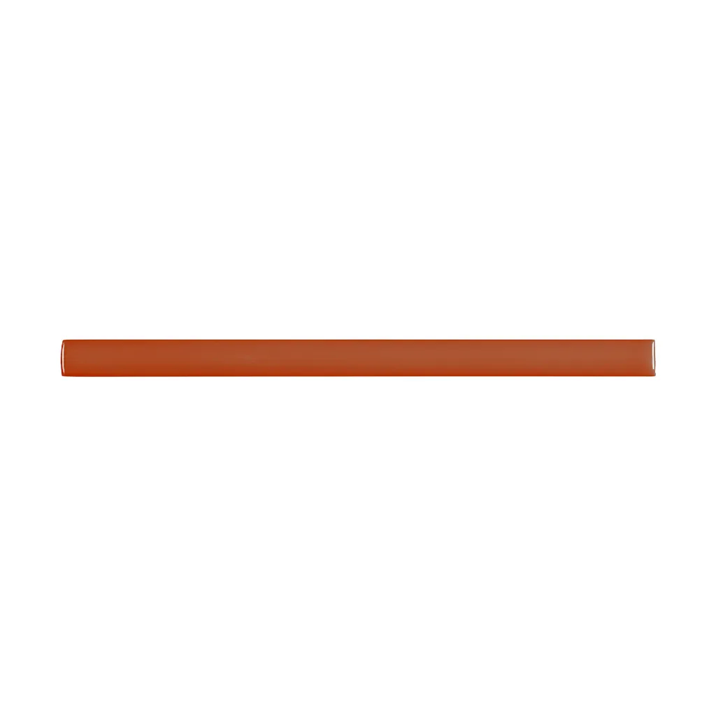 Listelo Cerámico 1x20 cm Color Naranja Oscuro Brillo (1pza)
