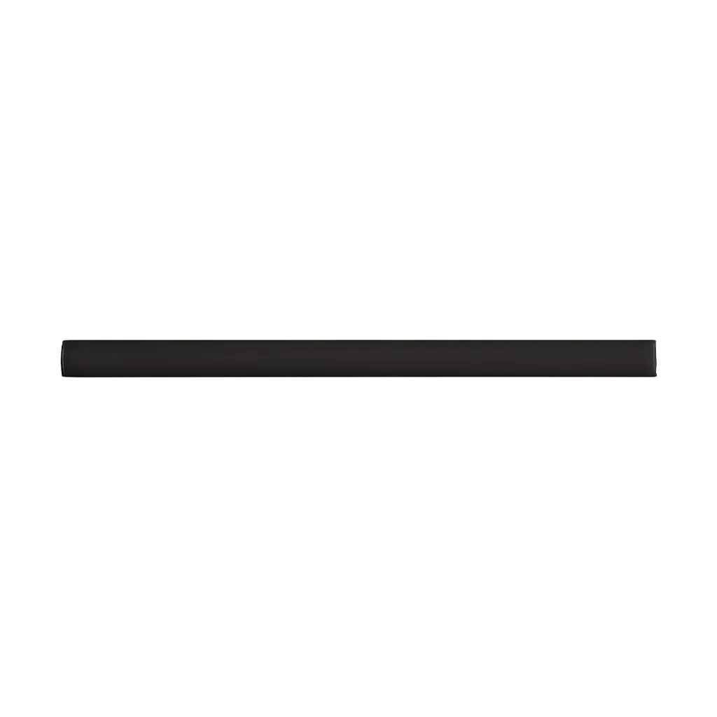 Listelo Cerámico 1x20 cm Color Negro Mate (1pza)