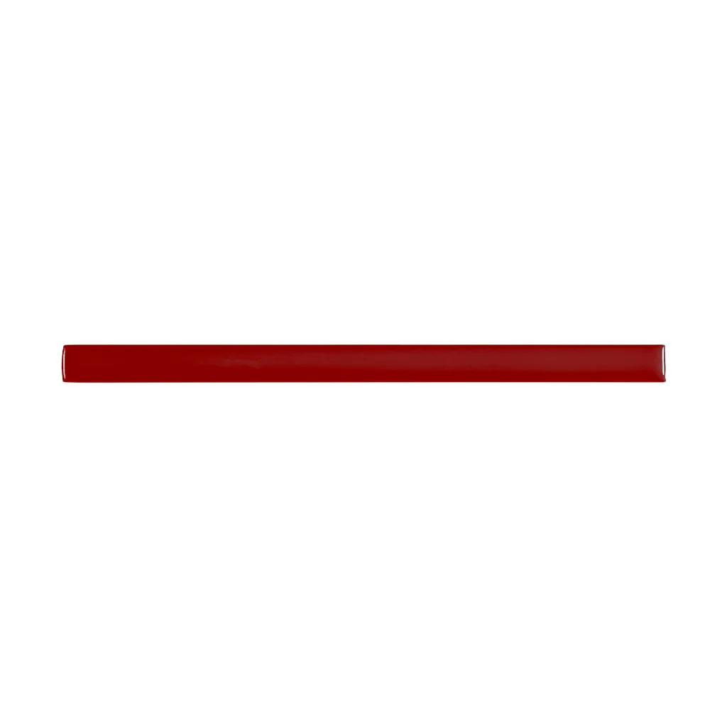 Listelo Cerámico 1x20 cm Color Rojo Brillo (1pza)