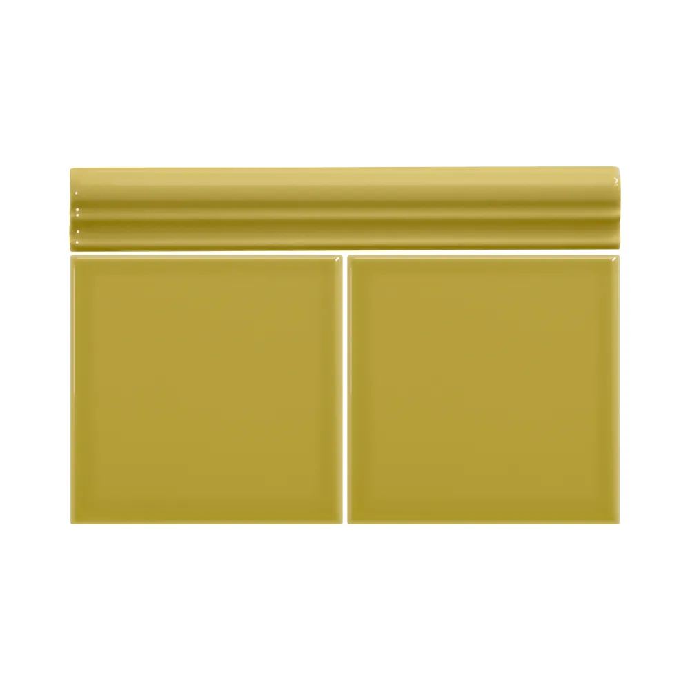 Colocación de Moldura Cerámica 3x20 cm Color Arena Brillo entre azulejos