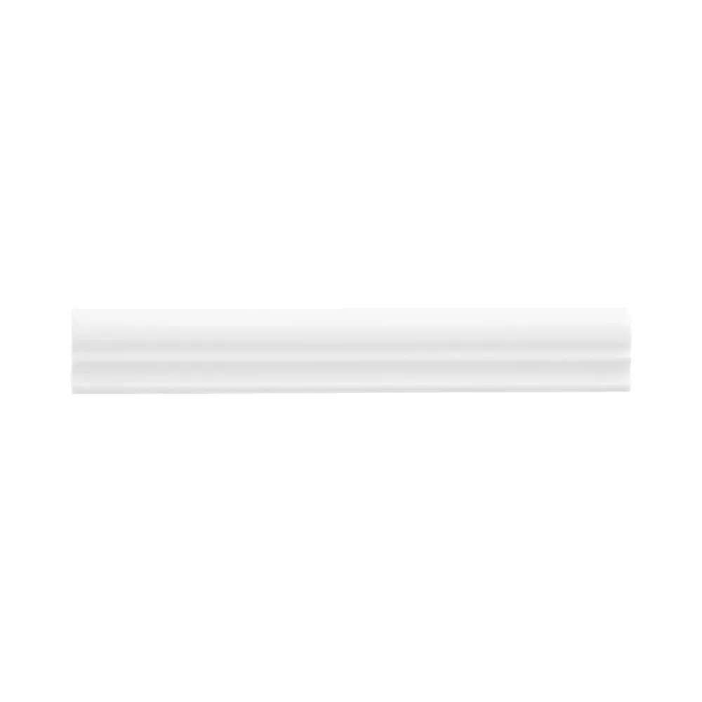 Moldura Cerámica 3x20 cm Color Blanco Mate (1pza)