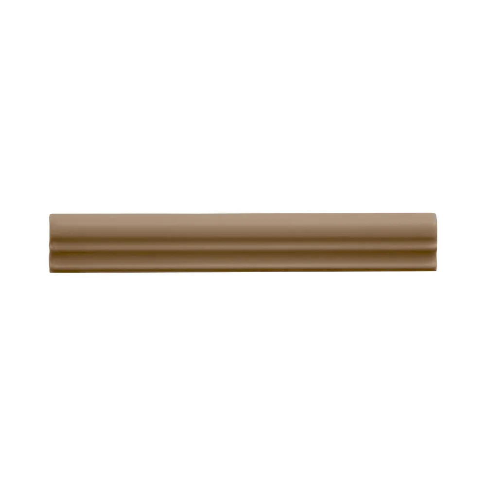 Moldura Cerámica 3x20 cm Color Marrón Caramelo Mate (1pza)