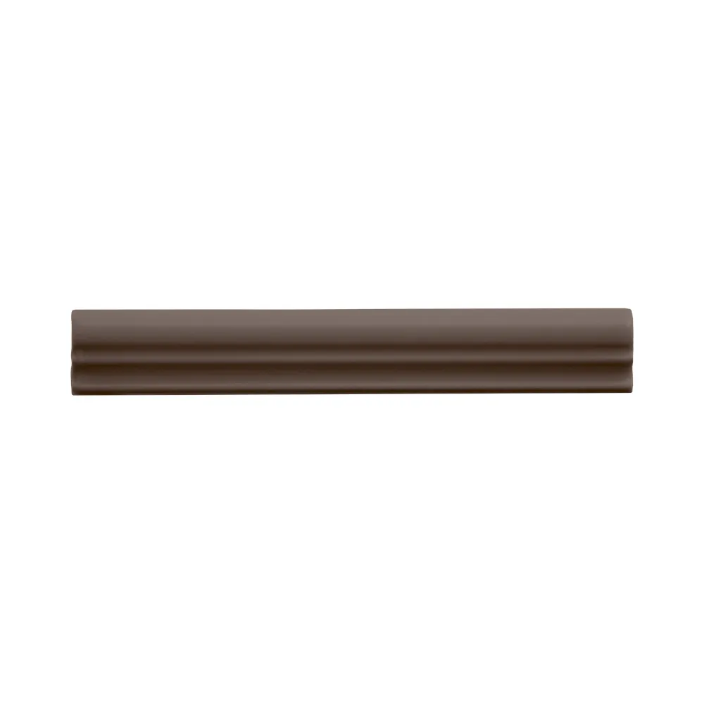 Moldura Cerámica 3x20 cm Color Marrón Chocolate Mate (1pza)