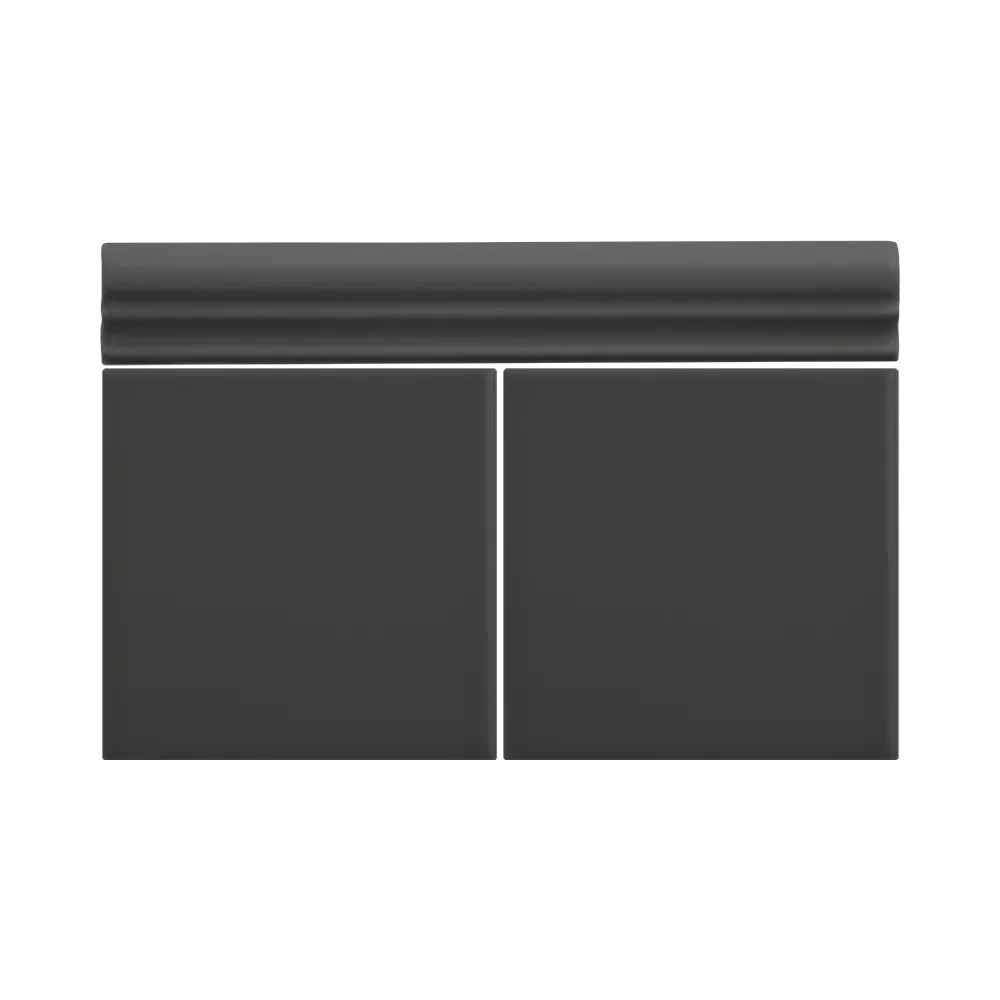 Colocación de Moldura Cerámica 3x20 cm Color Gris Grafito Mate entre azulejos