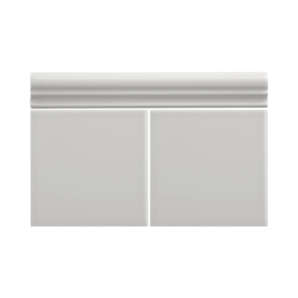 Colocación de Moldura Cerámica 3x20 cm Color Gris Ceniza Mate entre azulejos