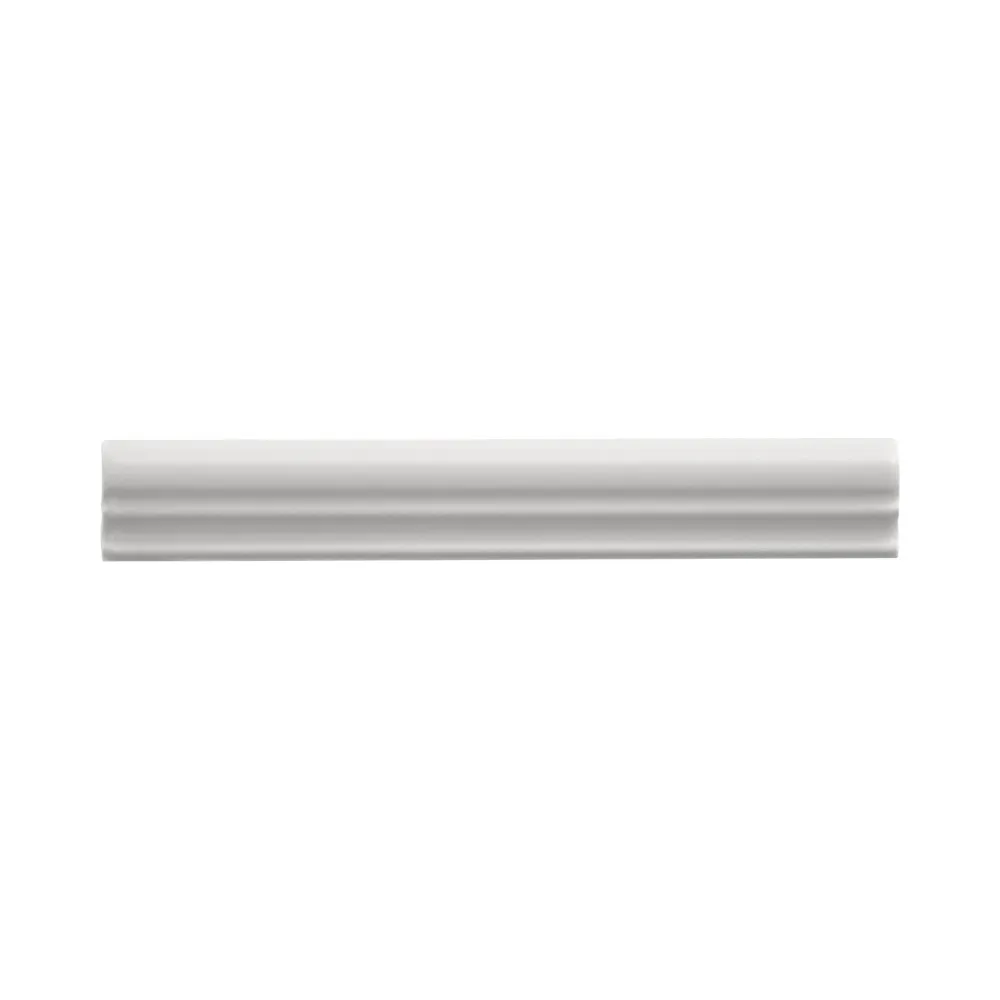 Moldura Cerámica 3x20 cm Color Gris Ceniza Mate (1pza)
