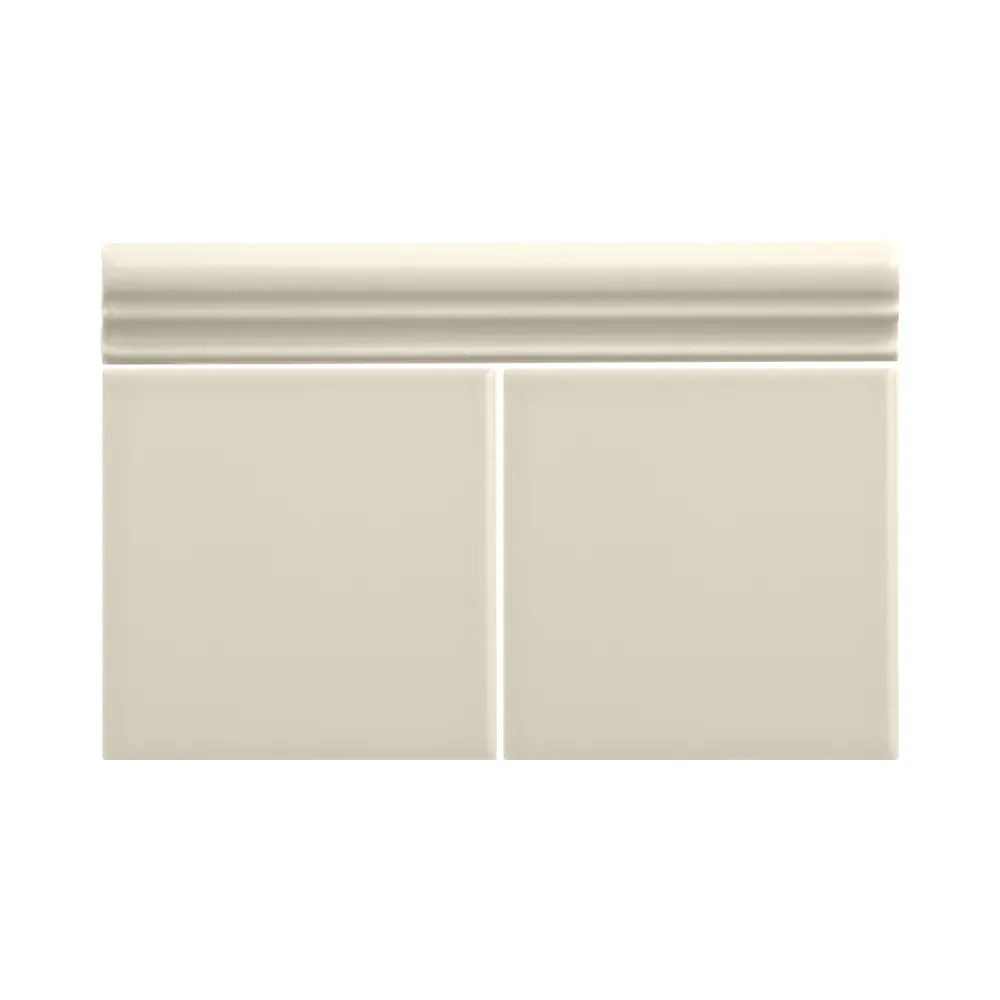 Colocación de Moldura Cerámica 3x20 cm Color Hueso Mate entre azulejos