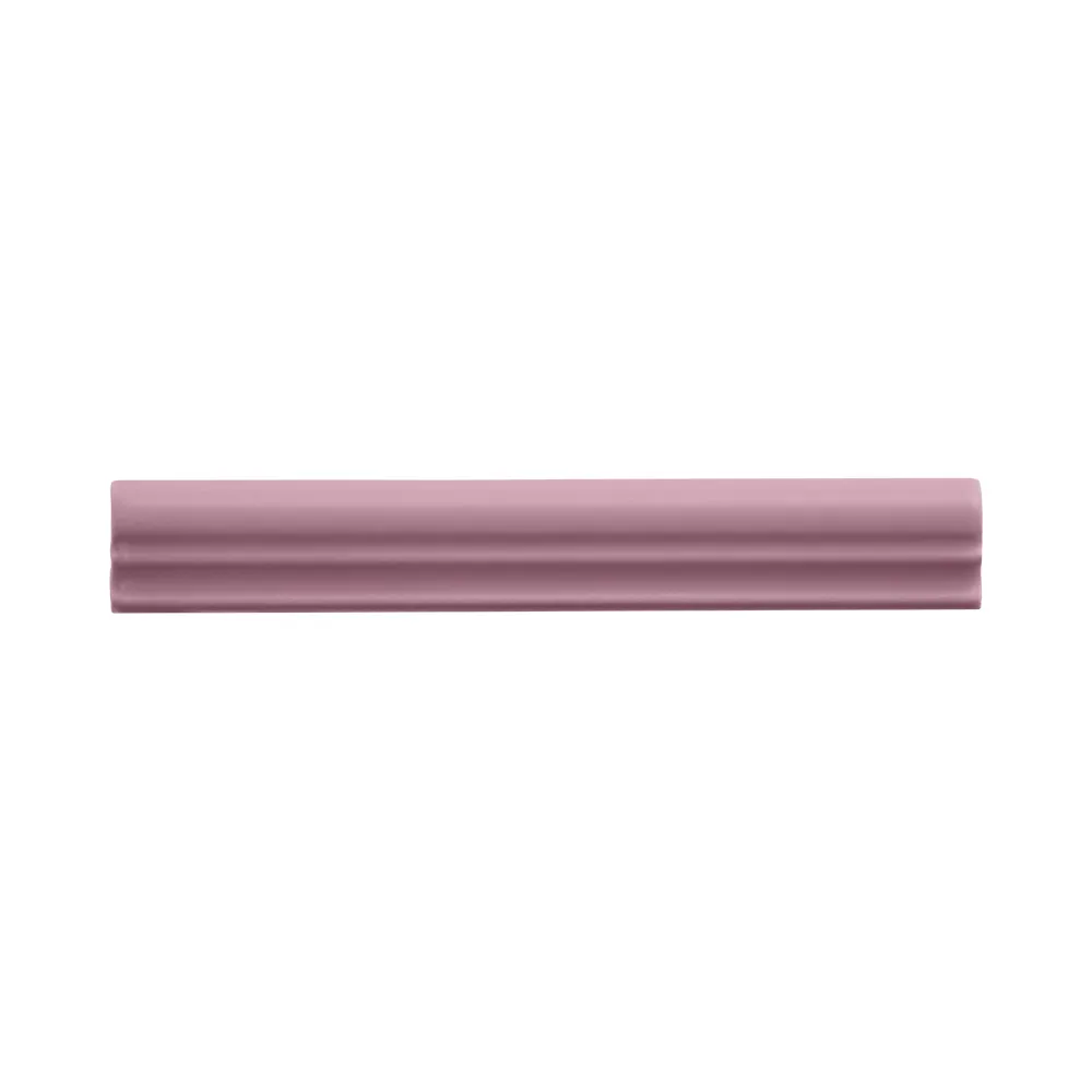 Moldura Cerámica 3x20 cm Color Rosa Malva Mate (1pza)