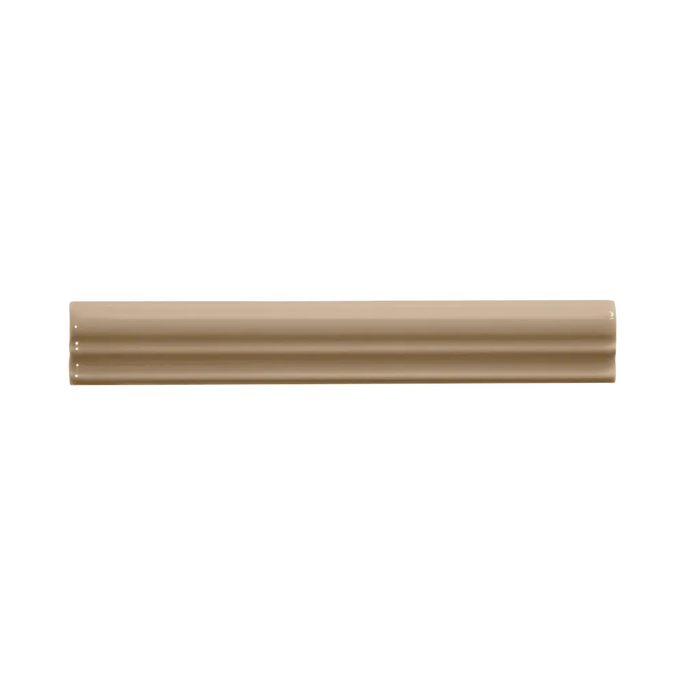 Moldura Cerámica 3x20 cm Color Marrón Champiñón Brillo (1pza)