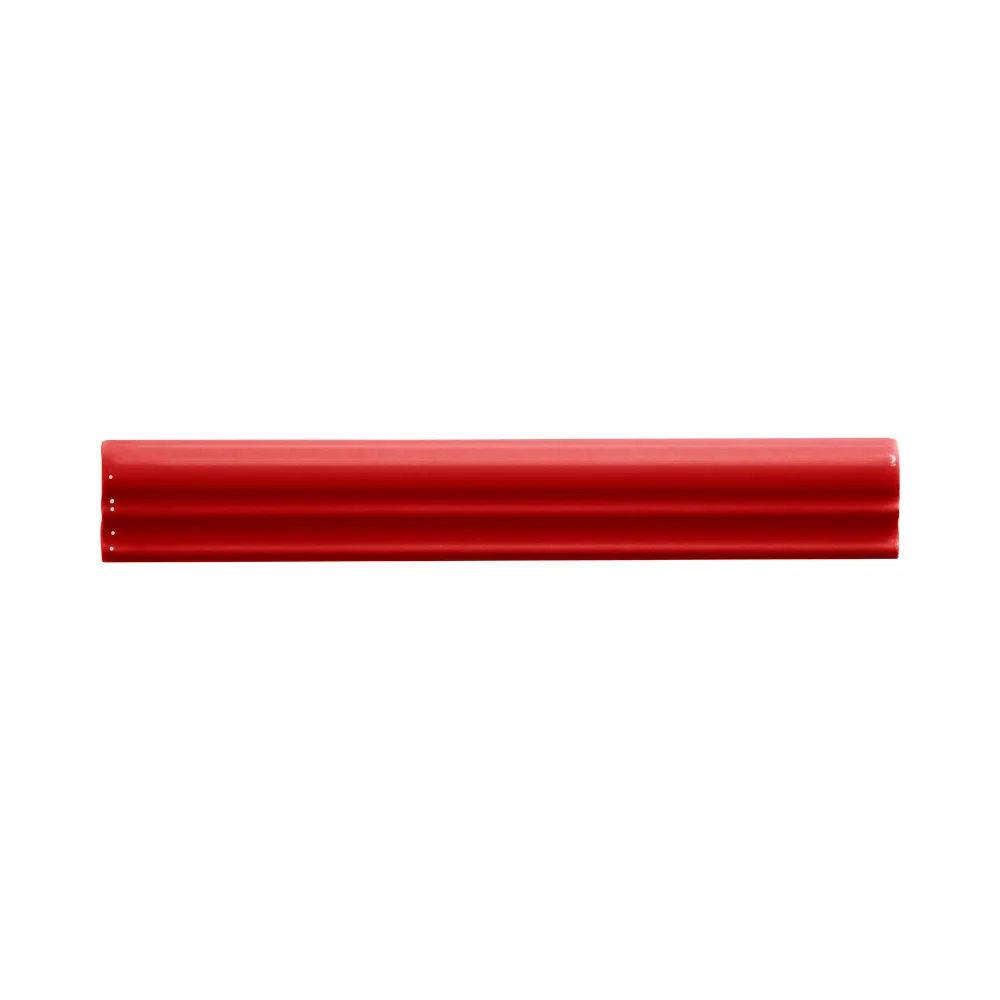 Moldura Cerámica 3x20 cm Color Rojo Brillo (1pza)
