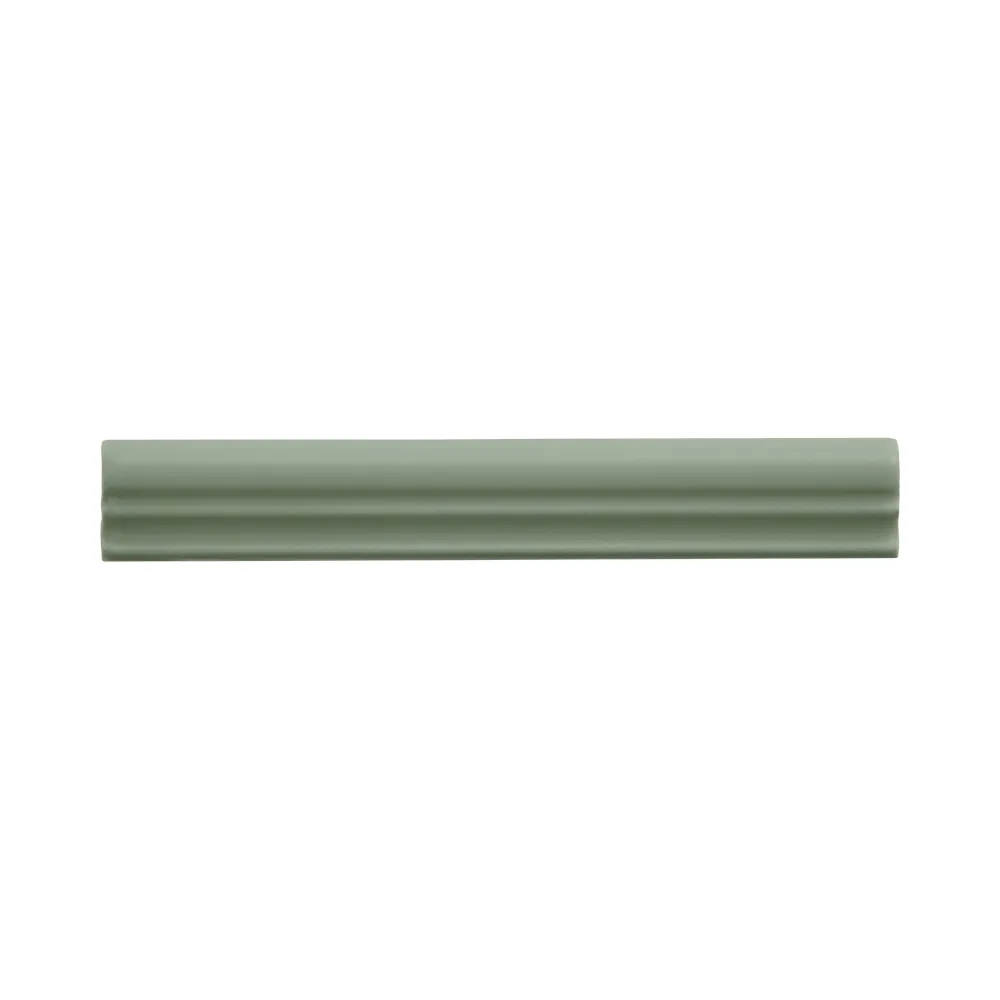 Moldura Cerámica 3x20 cm Color Verde Caqui Mate (1pza)