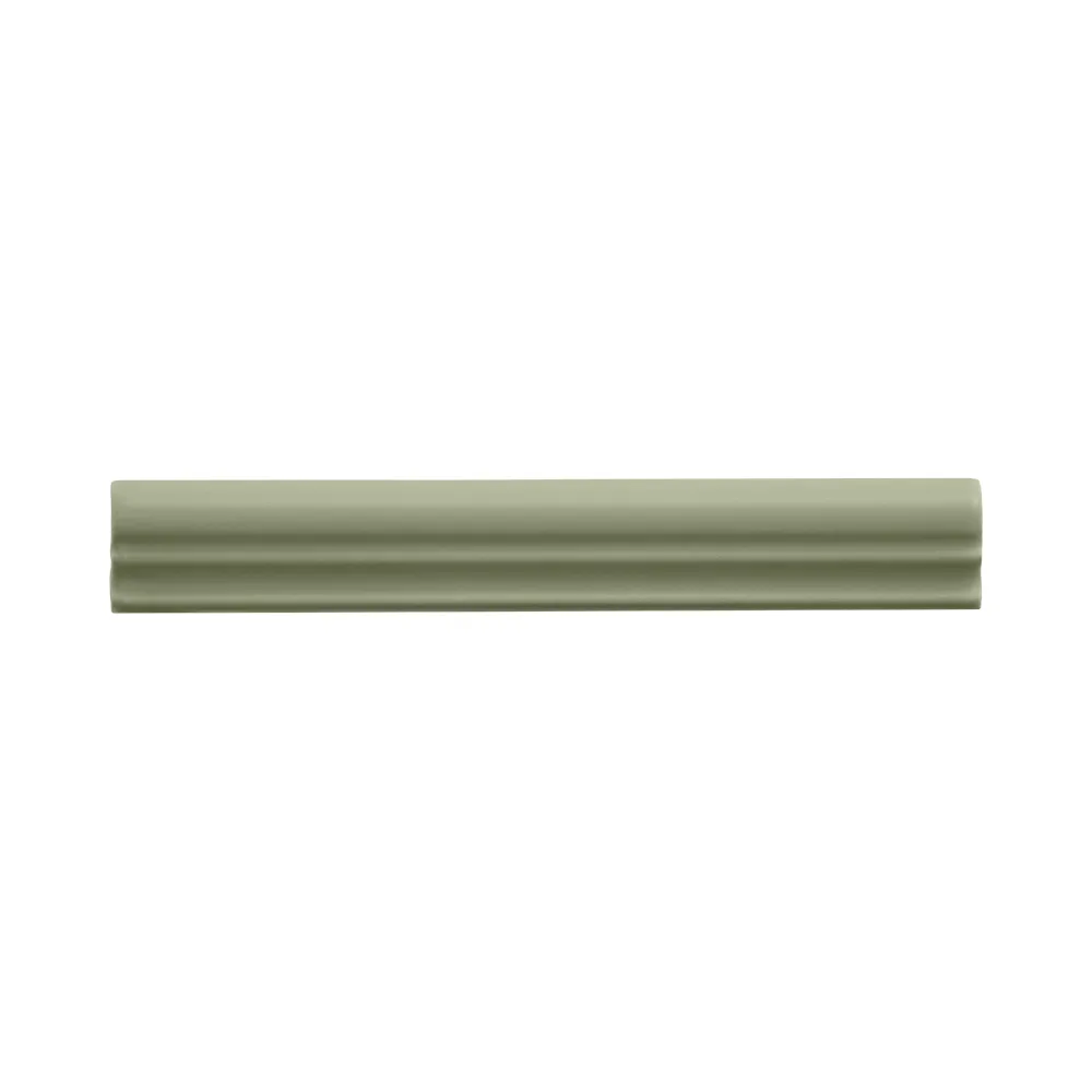 Moldura Cerámica 3x20 cm Color Verde Oliva Mate (1pza)