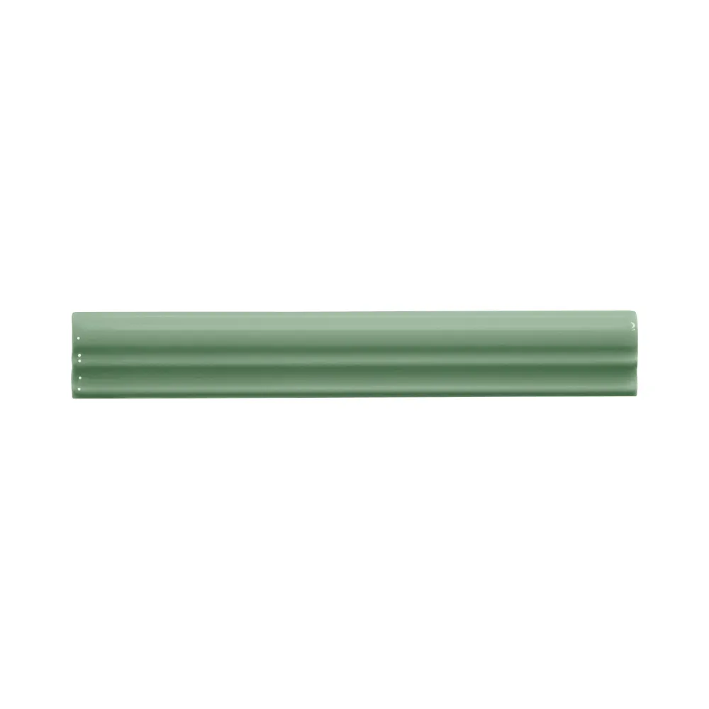 Moldura Cerámica 3x20 cm Color Verde Oscuro Brillo (1pza)