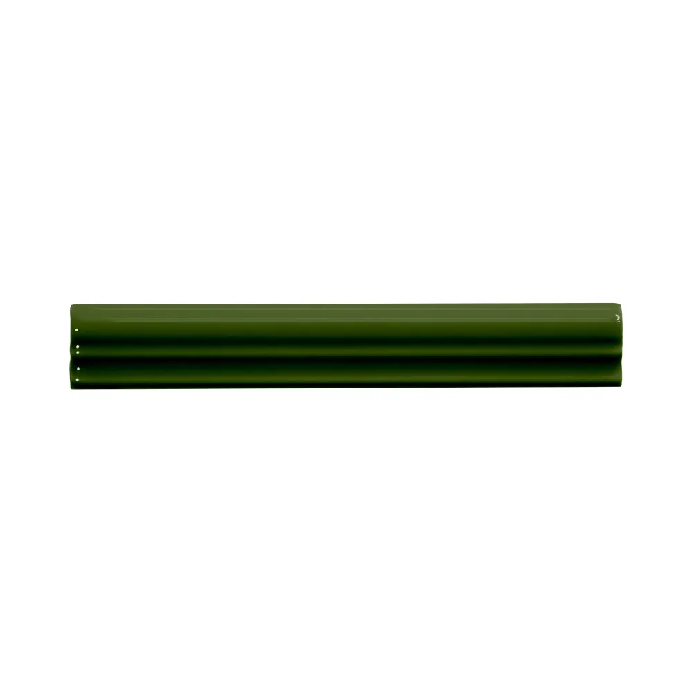 Moldura Cerámica 3x20 cm Color Verde Victoriano Brillo (1pza)