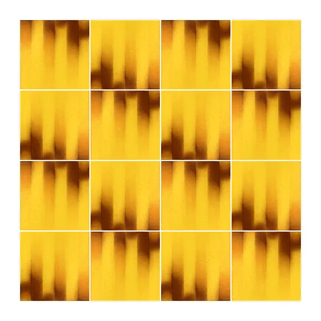 Ejemplo 2 de colocación de Azulejo Fumé 10x10 Amarillo Brillo