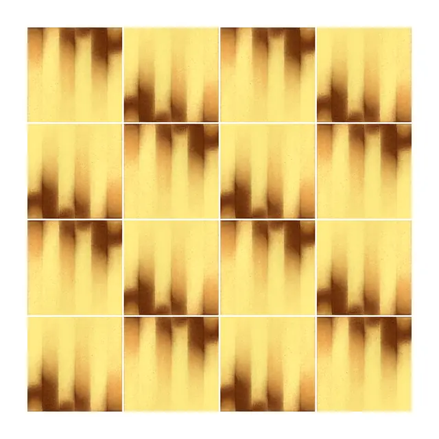 Ejemplo 2 de colocación de Azulejo Fumé 10x10 Amarillo Claro Brillo