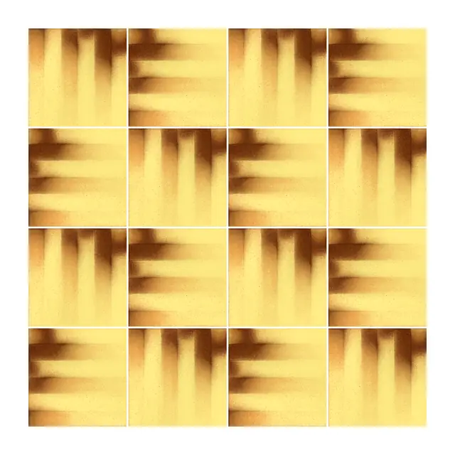 Ejemplo 4 de colocación de Azulejo Fumé 10x10 Amarillo Claro Brillo