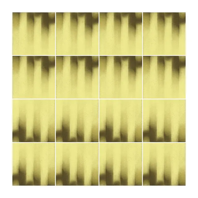 Ejemplo 1 de colocación de Azulejo Fumé 10x10 Amarillo Limón Mate