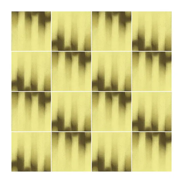 Ejemplo 2 de colocación de Azulejo Fumé 10x10 Amarillo Limón Mate