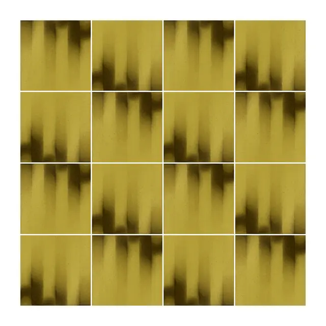 Ejemplo 2 de colocación de Azulejo Fumé 10x10 Arena Brillo