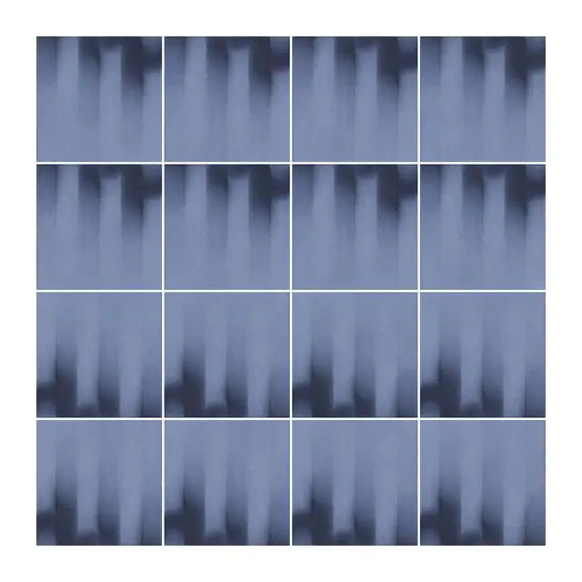 Ejemplo 1 de colocación de Azulejo Fumé 10x10 Azul Cielo Mate