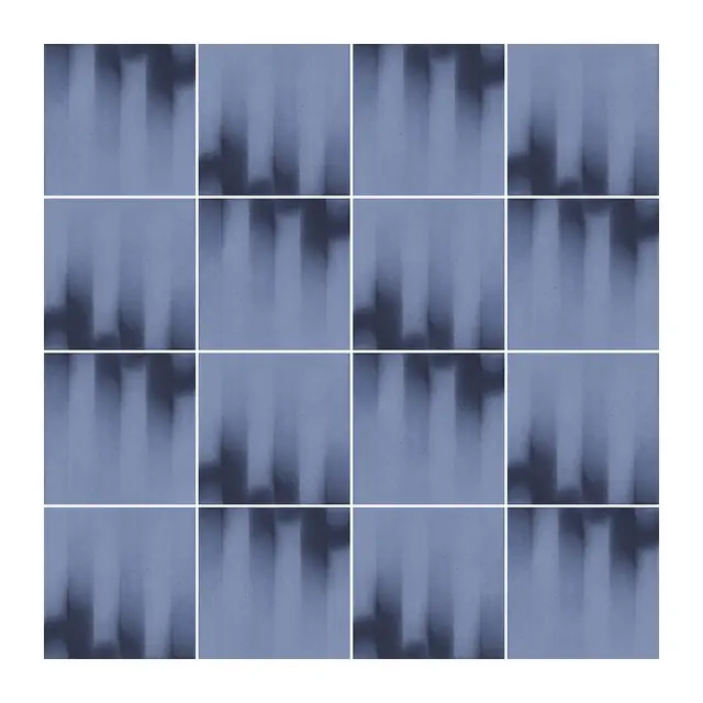 Ejemplo 2 de colocación de Azulejo Fumé 10x10 Azul Cielo Mate