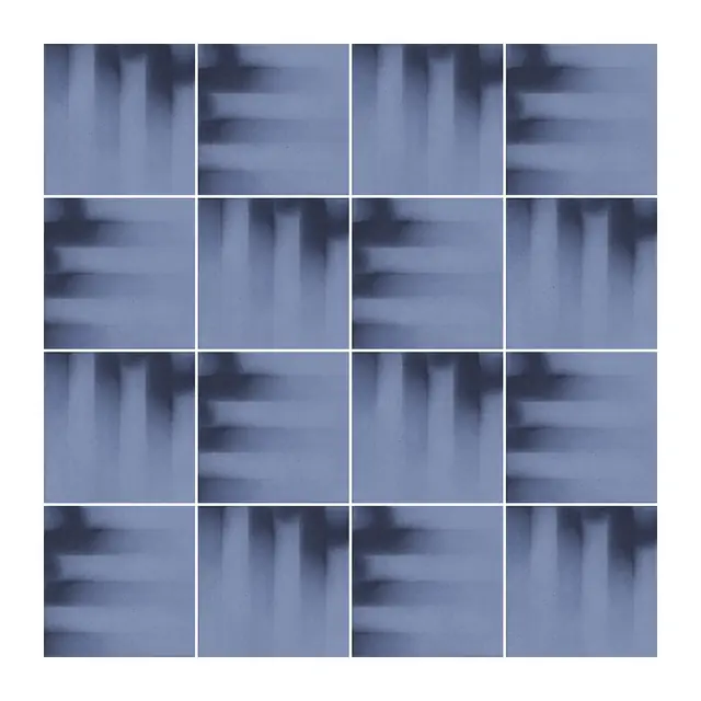 Ejemplo 4 de colocación de Azulejo Fumé 10x10 Azul Cielo Mate